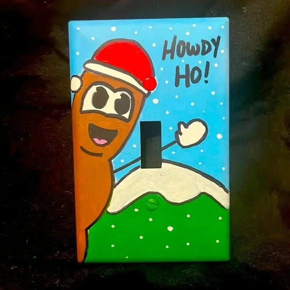 Howdy Ho! Christmas Poo Light switch cover - Picture 1 of 3